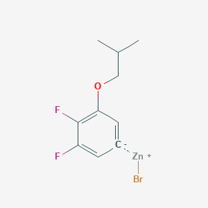 molecular formula C10H11BrF2OZn B14879904 (3,4-Difluoro-5-i-butyloxyphenyl)Zinc bromide 