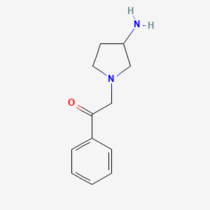 molecular formula C12H16N2O B1487991 2-(3-氨基吡咯烷-1-基)-1-苯乙酮 CAS No. 1249700-38-6