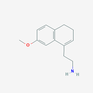 molecular formula C13H17NO B1487994 2-(7-Methoxy-3,4-dihydronaphthalen-1-yl)ethan-1-amine CAS No. 1353428-89-3