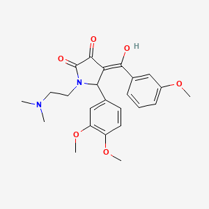 molecular formula C24H28N2O6 B14879956 5-(3,4-dimethoxyphenyl)-1-(2-(dimethylamino)ethyl)-3-hydroxy-4-(3-methoxybenzoyl)-1H-pyrrol-2(5H)-one 