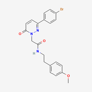 molecular formula C21H20BrN3O3 B14879959 2-(3-(4-bromophenyl)-6-oxopyridazin-1(6H)-yl)-N-(4-methoxyphenethyl)acetamide 