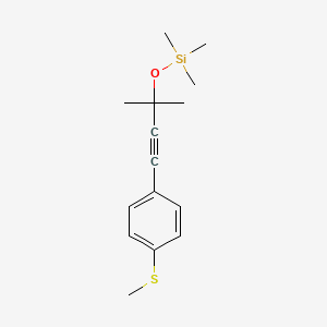 molecular formula C15H22OSSi B14879978 [1,1-Dimethyl-3-(4-methylsulfanyl-phenyl)-prop-2-ynyloxy]-trimethyl-silane 