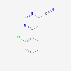 6-(2,4-Dichlorophenyl)pyrimidine-4-carbonitrile