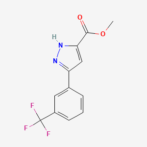 molecular formula C12H9F3N2O2 B14879998 methyl 3-(3-(trifluoromethyl)phenyl)-1H-pyrazole-5-carboxylate 