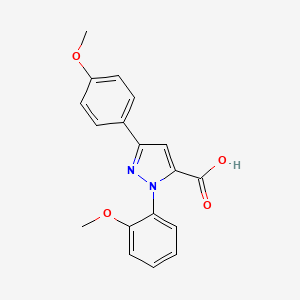 molecular formula C18H16N2O4 B14880004 1-(2-Methoxyphenyl)-3-(4-methoxyphenyl)-1H-pyrazole-5-carboxylic acid 