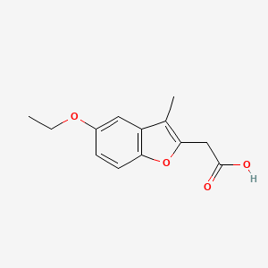 molecular formula C13H14O4 B14880011 2-(5-Ethoxy-3-methylbenzofuran-2-yl)acetic acid 