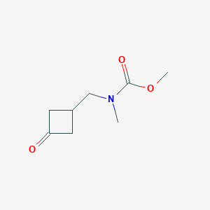 molecular formula C8H13NO3 B14880019 Methyl methyl((3-oxocyclobutyl)methyl)carbamate 