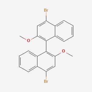 molecular formula C22H16Br2O2 B14880031 4,4'-Dibromo-2,2'-dimethoxy-1,1'-binaphthalene 