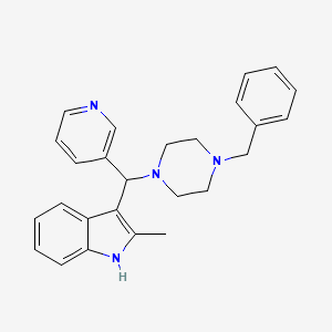 molecular formula C26H28N4 B14880035 3-((4-benzylpiperazin-1-yl)(pyridin-3-yl)methyl)-2-methyl-1H-indole 