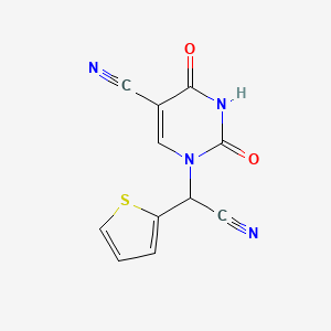 1-(Cyano(thiophen-2-yl)methyl)-2,4-dioxo-1,2,3,4-tetrahydropyrimidine-5-carbonitrile