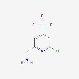 molecular formula C7H6ClF3N2 B1488005 (6-氯-4-(三氟甲基)吡啶-2-基)甲胺 CAS No. 862120-77-2