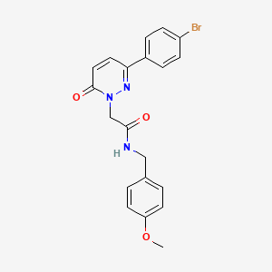 molecular formula C20H18BrN3O3 B14880050 2-(3-(4-bromophenyl)-6-oxopyridazin-1(6H)-yl)-N-(4-methoxybenzyl)acetamide 