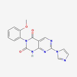 molecular formula C16H12N6O3 B14880052 7-(1H-imidazol-1-yl)-3-(2-methoxyphenyl)pyrimido[4,5-d]pyrimidine-2,4(1H,3H)-dione 