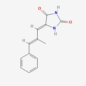 molecular formula C13H12N2O2 B14880064 (Z)-5-((E)-2-methyl-3-phenylallylidene)imidazolidine-2,4-dione 