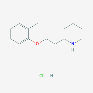 molecular formula C14H22ClNO B1488007 盐酸2-[2-(2-甲基苯氧基)乙基]哌啶 CAS No. 1219960-76-5