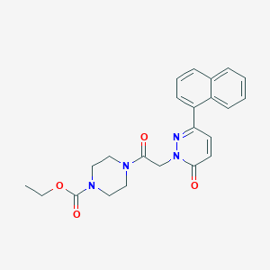 molecular formula C23H24N4O4 B14880072 ethyl 4-{[3-(naphthalen-1-yl)-6-oxopyridazin-1(6H)-yl]acetyl}piperazine-1-carboxylate 