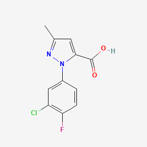 1-(3-Chloro-4-fluorophenyl)-3-methyl-1H-pyrazole-5-carboxylic acid