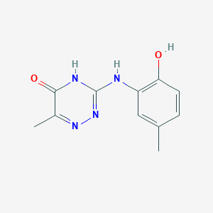 3-[(2-Hydroxy-5-methylphenyl)amino]-6-methyl-1,2,4-triazin-5-ol