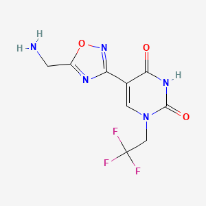 5-(5-(aminomethyl)-1,2,4-oxadiazol-3-yl)-1-(2,2,2-trifluoroethyl)pyrimidine-2,4(1H,3H)-dione