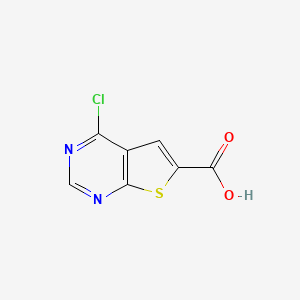 molecular formula C7H3ClN2O2S B1488013 4-Chlor-Thieno[2,3-d]pyrimidin-6-carbonsäure CAS No. 86825-96-9