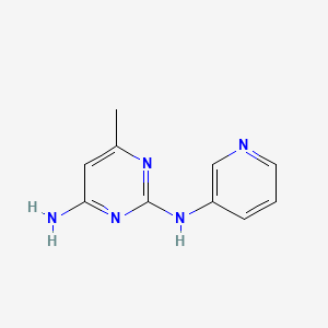 molecular formula C10H11N5 B14880149 6-methyl-N~2~-pyridin-3-ylpyrimidine-2,4-diamine 