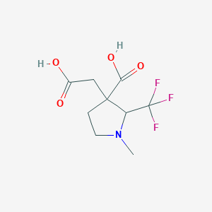 3-(Carboxymethyl)-1-methyl-2-(trifluoromethyl)pyrrolidine-3-carboxylic acid