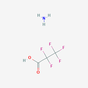 molecular formula C3H4F5NO2 B14880186 Azane;2,2,3,3,3-pentafluoropropanoic acid 