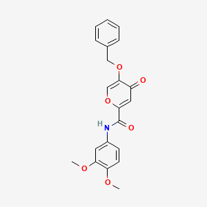 5-(benzyloxy)-N-(3,4-dimethoxyphenyl)-4-oxo-4H-pyran-2-carboxamide