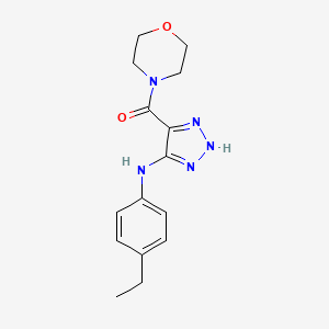 {5-[(4-ethylphenyl)amino]-1H-1,2,3-triazol-4-yl}(morpholin-4-yl)methanone