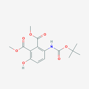 1,2-Dimethyl 3-{[(tert-butoxy)carbonyl]amino}-6-hydroxybenzene-1,2-dicarboxylate