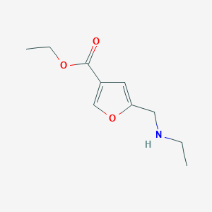 B1488024 Ethyl 5-((ethylamino)methyl)furan-3-carboxylate CAS No. 1211570-72-7