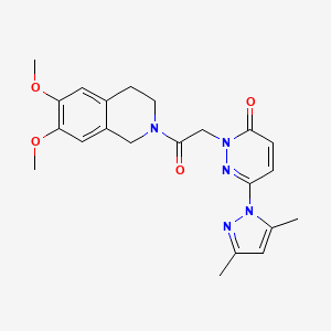 2-(2-(6,7-dimethoxy-3,4-dihydroisoquinolin-2(1H)-yl)-2-oxoethyl)-6-(3,5-dimethyl-1H-pyrazol-1-yl)pyridazin-3(2H)-one