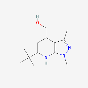 molecular formula C13H23N3O B14880276 (6-(tert-butyl)-1,3-dimethyl-4,5,6,7-tetrahydro-1H-pyrazolo[3,4-b]pyridin-4-yl)methanol 