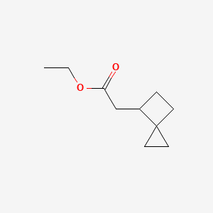 molecular formula C10H16O2 B14880292 Ethyl 2-(spiro[2.3]hexan-4-yl)acetate 