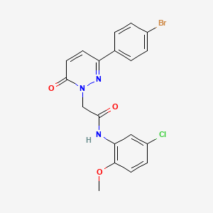 molecular formula C19H15BrClN3O3 B14880294 2-(3-(4-bromophenyl)-6-oxopyridazin-1(6H)-yl)-N-(5-chloro-2-methoxyphenyl)acetamide 