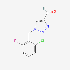 molecular formula C10H7ClFN3O B1488032 1-[(2-氯-6-氟苯基)甲基]-1H-1,2,3-三唑-4-甲醛 CAS No. 1478534-71-2