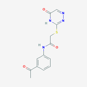 N-(3-acetylphenyl)-2-[(5-oxo-4,5-dihydro-1,2,4-triazin-3-yl)sulfanyl]acetamide