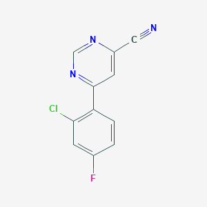 6-(2-Chloro-4-fluorophenyl)pyrimidine-4-carbonitrile