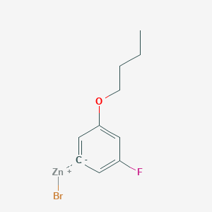 molecular formula C10H12BrFOZn B14880336 (3-n-Butyloxy-5-fluorophenyl)Zinc bromide 