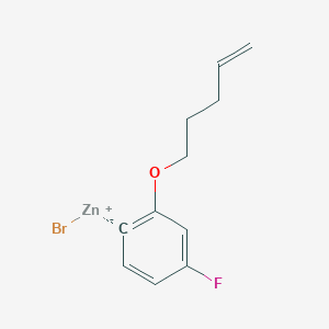 4-Fluoro-2-(4-penten-1-oxy)phenylZinc bromide