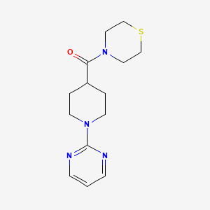 molecular formula C14H20N4OS B14880377 [1-(Pyrimidin-2-yl)piperidin-4-yl](thiomorpholin-4-yl)methanone 