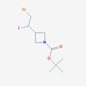 molecular formula C10H17BrFNO2 B14880385 Tert-butyl 3-(2-bromo-1-fluoroethyl)azetidine-1-carboxylate 