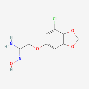 molecular formula C9H9ClN2O4 B14880457 (Z)-2-((7-chlorobenzo[d][1,3]dioxol-5-yl)oxy)-N'-hydroxyacetimidamide 