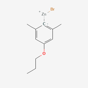 molecular formula C11H15BrOZn B14880462 (2,6-Dimethyl-4-n-propyloxyphenyl)Zinc bromide 