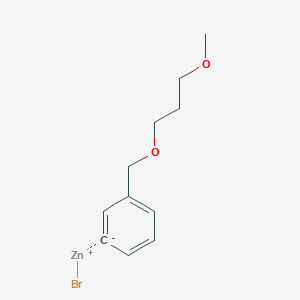 molecular formula C11H15BrO2Zn B14880516 3-[(3'-Methoxypropoxy)methyl]phenylZinc bromide 