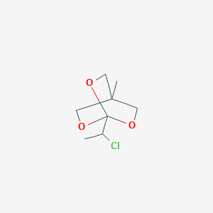 molecular formula C8H13ClO3 B14880517 1-(1-Chloroethyl)-4-methyl-2,6,7-trioxabicyclo[2.2.2]octane 