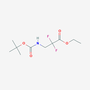 molecular formula C10H17F2NO4 B1488052 Ethyl 3-(Boc-amino)-2,2-difluoropropanoate CAS No. 847986-13-4