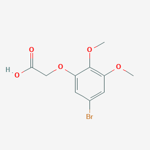 molecular formula C10H11BrO5 B14880532 2-(5-Bromo-2,3-dimethoxyphenoxy)acetic acid 