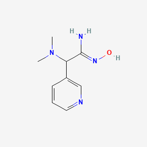 molecular formula C9H14N4O B14880546 (Z)-2-(dimethylamino)-N'-hydroxy-2-(pyridin-3-yl)acetimidamide 