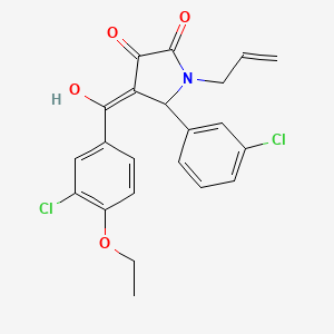 molecular formula C22H19Cl2NO4 B14880555 1-allyl-4-(3-chloro-4-ethoxybenzoyl)-5-(3-chlorophenyl)-3-hydroxy-1H-pyrrol-2(5H)-one 